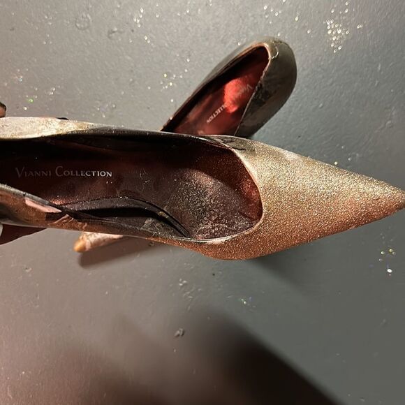 Size 41 (9) Red Luxe Vianna Collection Custom Upcycled Glitter Stilettos - Picture 5 of 5